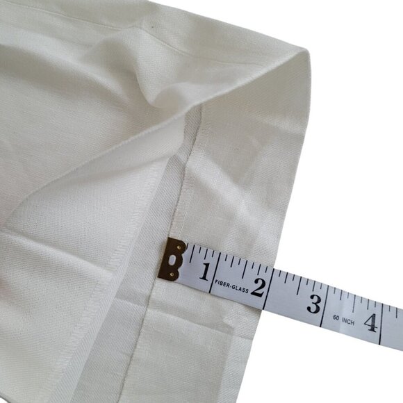 RW&CO Linen Blend Wide Leg Mid Rise Pants Off White Color Plus Size - Picture 13 of 13